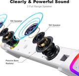 SOULION R30 Plus Computer Speakers, Wired USB Powered Bluetooth V5.3 PC Sound Bar, Colorful RGB Lights with Switch Button, Surround Sound Portable Computer SoundBar Speaker for Desktop Laptop Phone