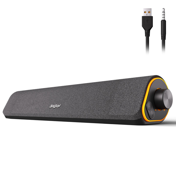 SOULION R50 Barre de Son PC avec Bluetooth et éclairage RGB SOULION R50 Barre de Son PC avec Bluetooth et éclairage RGB