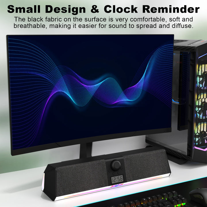 SOULION R80 Bluetooth Computer Speakers, USB Speakers with Digital Clo ...